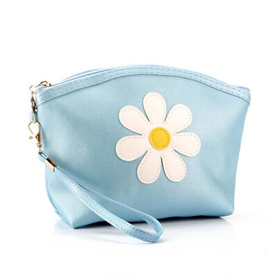 

Tailored Fashion Women Flower Leather Zipper Handbags Cosmetic Bag Makeup Pouch Purses