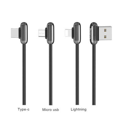 

HOCO U60 90-Degree Charge Cable Angled Charging And Syncing Cord For Micro USB Type-C Lightning-Lightning