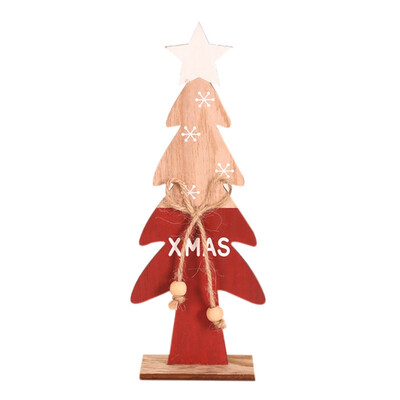

2020 Cute Mini Wooden Merry Christmas Tree Desk Table Decor Pendants Xmas Tree Ornaments Wood Craft Christmas Party Decor Gifts