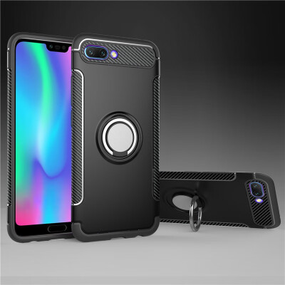 

Back Cover For Huawei Honor 10 Honor10 Case Car Holder Stand Hard PC Silicon Ring Suction Bracket Celulars Fecoprior