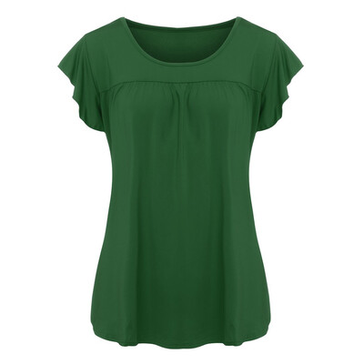 

Starmoon Women Casual Short Sleeve T-shirt Loose Soild O Neck Top Blouse