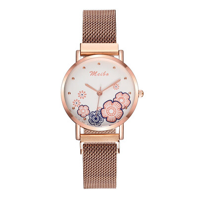 

Unique Style Women Watches Flower Dial Ladies Fashion Quartz Wristwatch Magnet Buckle Strap Clock Casual Dress Reloj Mujer 5