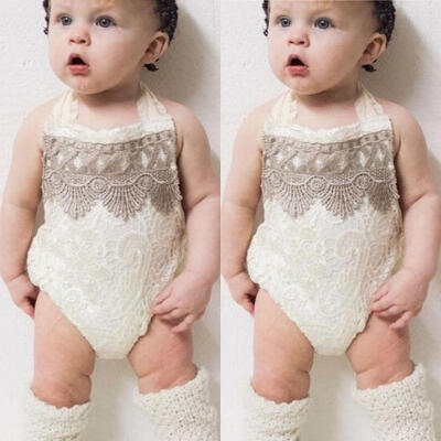 

Newborn Toddler Infant Baby Girl Lace Jumpsuit Romper Bodysuit Clothes Sunsuit