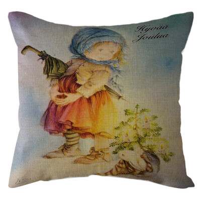 

Tailored Christmas Home Decor Office Sofa Cushion Square Throw Pillow Festive Pillowcase