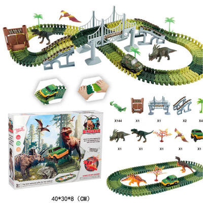 

144Pcs Military Imitation DIY Electric Assembling Dinosaur Track Car Building Blocks Toy Gift For Kids Children