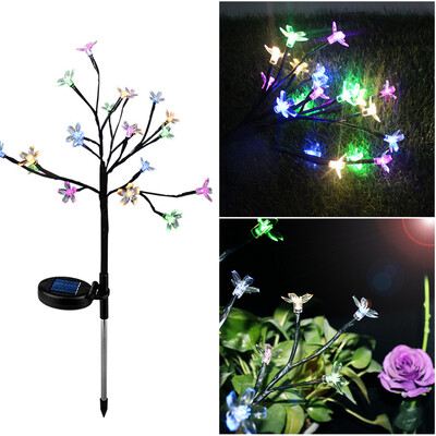 

Gobestart Solar Power Cherry Flower LED Light Outdoor Garden Yard Lawn Landscape Lamp