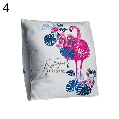 

Lovely Flamingo Square Throw Pillow Protector Case Cushion Cover Sofa Bed Decor