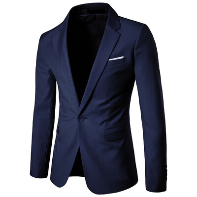 

Cloudstyle Mens business one button double slit solid color single West 11636