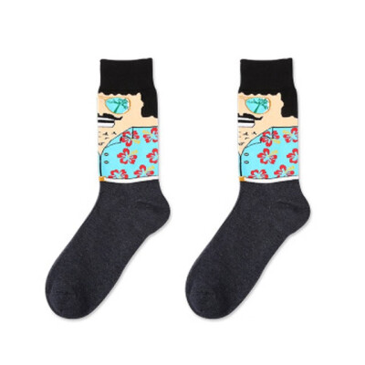 

Euro Style Family members Funny Patterned Ins Cute Socks Cotton Casual Hipster Socks Colored Men&Women Sox