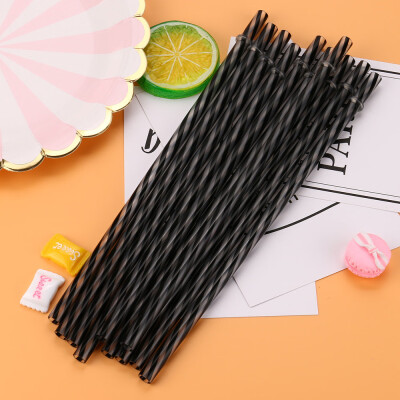 

Gobestart Colorful Reusable Hard Plastic Stripe Drinking Straws Party Decoration