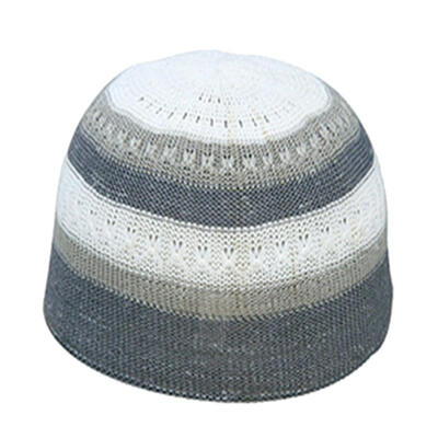 

Men Muslim Islamic Prayer Cap Color Block Outdoor Skull Hat Topi Beanie Headwear