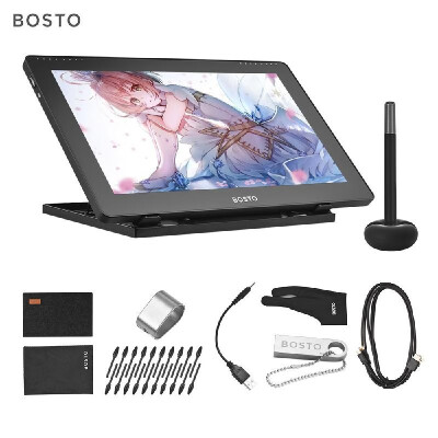 

BOSTO 16HDT Portable 156 Inch H-IPS LCD Graphics Drawing Tablet Display Support Capacitive Touchscreen 8192 Pressure Level Active