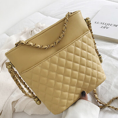 

Xiao Xiang feng female 2019 new tide ling lattice chain bag net red with fashion bucket bag shoulder bag