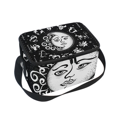 

ALAZA Insulated Lunch Box Zodiac Signs Horoscope Lunch Bag for Men Women Portable Tote Bag Cooler Bag