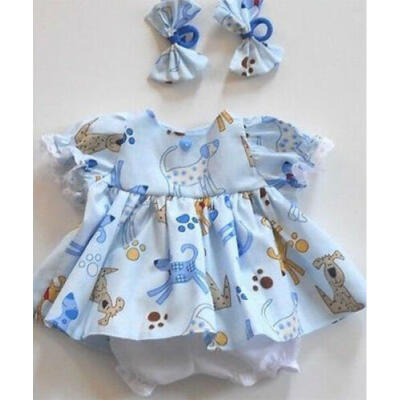 

UK Newborn Infant Kids Baby Girl Puppy Tops Dress Shorts Pants Clothes Outfits