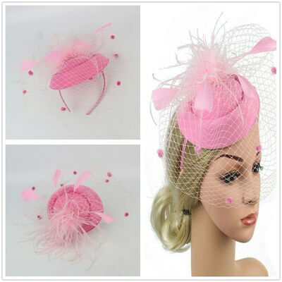 

Womens Sinamay Fascinator Cocktail Party Hat Wedding Church Kentucky Derby Dress