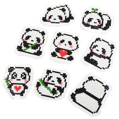 

DIY Cute Panda Kids Round Diamond Stickers Full Drill Diamond Painting Kits