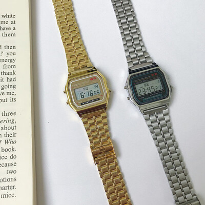 

Womens simple temperament small gold watch retro gold square art Joker steel belt ladies fashion