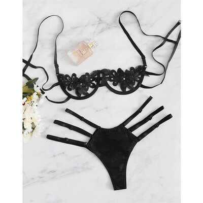 

Womens Sexy Lingerie Babydoll Lace Bra Set G-string Panty Underwear Nightwear