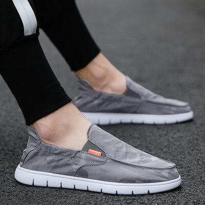 

Summer Trendy Shoes Old Beijing Cloth Shoes One Step on Trendy Canvas Fall Lazy Mens Shoes