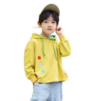 

GONGXICHEN 2019 autumn new boy hooded pullover sweater sweater sports 14968