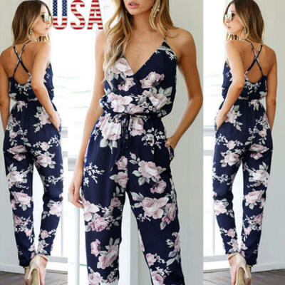 

Summer Women Clubwear Playsuit Bodycon Party Jumpsuit Romper Trousers Long Pants
