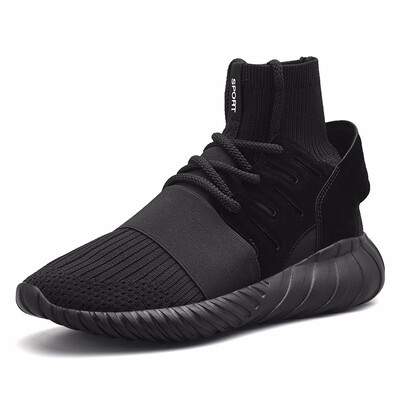 

Mens Shoes Fashion Sneakers Breathable Sports Casual Shoes High Cut Running Shoes For Men Grey Red Black Size 39-44