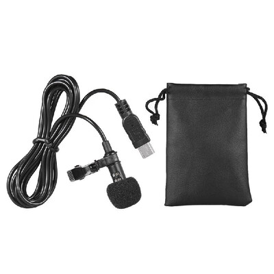 

150cm Professional Mini USB Omni-Directional Stereo Mic Microphone with Collar Clip for Gopro Hero 3 3 4