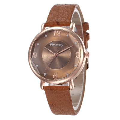 

Summer new hot-selling digital diamond womens leather watch student simple pop watch