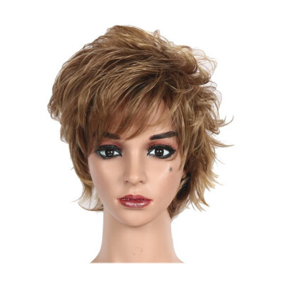 

〖Follure〗Women Sexy Short Yellow Rose Net Wig Wavy Party Curly Synthetic Fashion Wigs