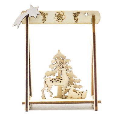 

3D DIY Wooden Christmas Ornament Splicing Desk Decorations Home Holiday Fesival Gift