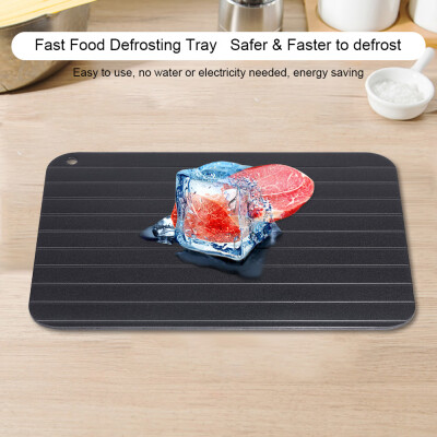 

Metal Aluminum Fast Safe Food Meat Defrosting Thawing Tray Plate Home Kitchen Gadget Meat Thawing Tray Defrost Plate