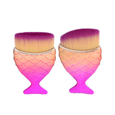 

Toponeto 2PCS Fish Scale Brush Fishtail Bottom Brush Powder Blush Makeup Cosmetic Brush