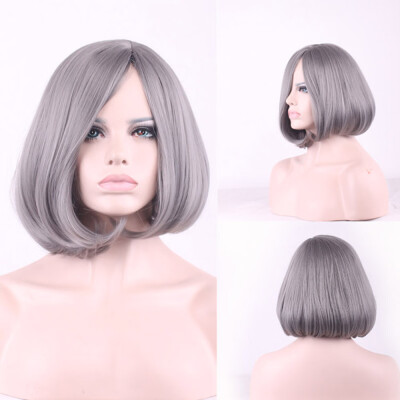 

〖Follure〗Large Cosplay Wig Medium Rose Net Grey Synthetisch Hiar Wig Straight Wigs