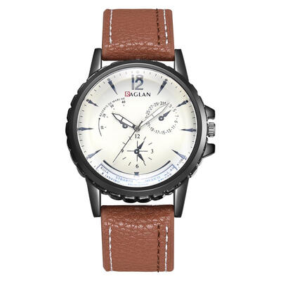 

Personality Casual Men Watch PU Leather Fashion Luxury Mens Quartz Watches