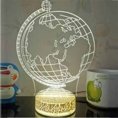 

Kids Gift 3D Illusion Night Light With Different Shape 7 Color Change LED Desk Lamp Touch Home Room Dector Gift