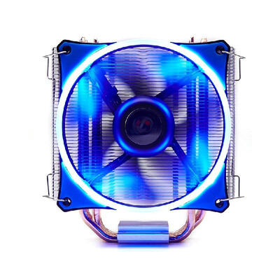 

SOPLAY CPU Cooler 4 Heatpipes 4pin 12cm Blue LED Fan PC Computer for Intel LGA 115X AMD All Series CPU Cooling Radiator Fan