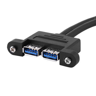 

Greensen Combo Dual USB 30 Male to Female Extension Cable with Screw Socket Panel Mount Holes