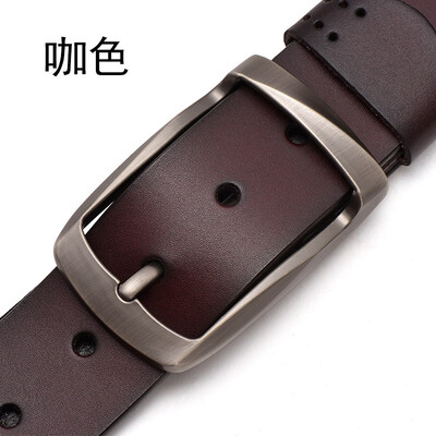 

2019Vintage Cowboy Jeans Freeshipping Cowhide Genuine Leather Belts for Men Hot sale Pin Buckle Brand Strap Male