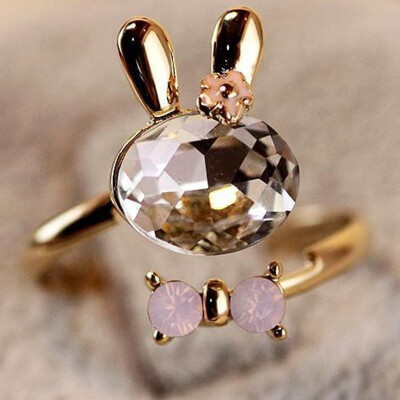

Women New Fashion Open Ring Lovely Rabbit Shape Ring