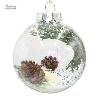 

Tailored 2Pcs Christmas Tree Pendant Hanging Home Ornament Christmas Decoration Ball