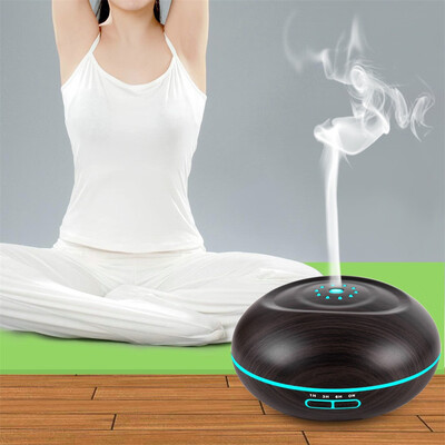 

〖Follure〗500ml Ultrasonic Humidifier Purifier LED Essential Oil Diffuser 7 Color Changing