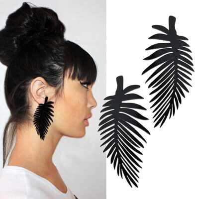 

Unique Women Ladies Feather Dangle Earrings Long Acrylic Jewelry Birthday Gift