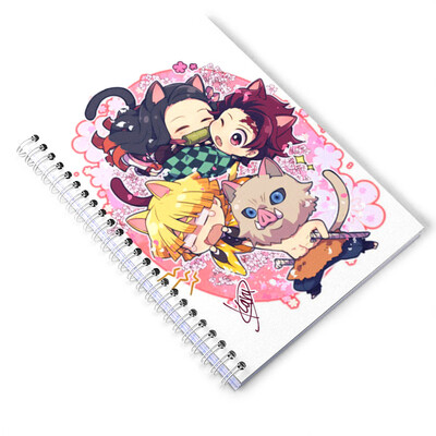 

redCherry Anime Demon Slayer Kimetsu no Yaiba Notebook Diary Stationery Notepad Cartoon Writing Notebook