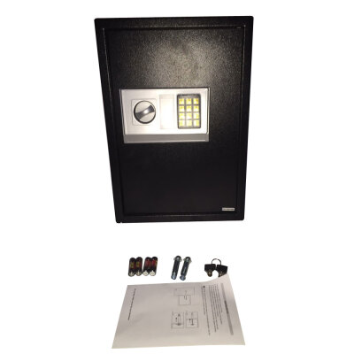 

Black Steel Digital Electronic Coded Lock Home Office Safe Box Key