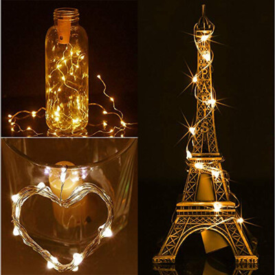 

〖Follure〗2M 20LED Solar Cork Wine Bottle Stopper Copper Wire String Lights Fairy Lamps
