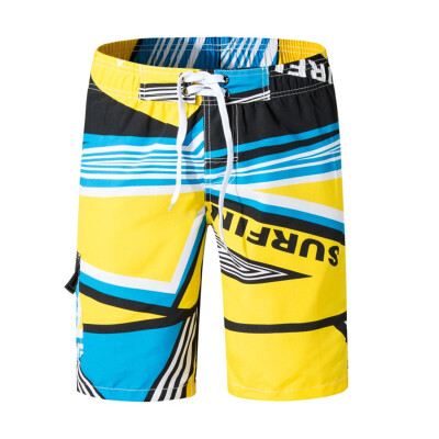 

Tailored Men Spring Summer Print Trunks Board Quick Dry Beach Surfing Running Short Pant