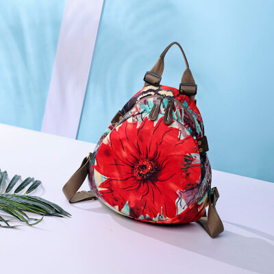 

Tailored Fashion Women Retro Printing Flower Backpacks Travel Bags School Package