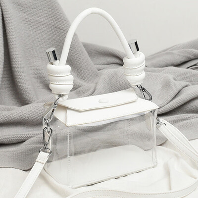 

Transparent bag 2019 new popular small fresh jelly bag red Joker foreign style portable messenger bag