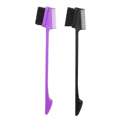 

Double Sided Edge Control Hair Brush Comb 3 in 1 Eyebrow Hair Styling Brush Eyelashes Grooming Comb